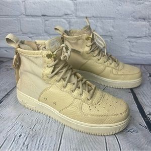 Nike SF Air Force 1 Mid Mushroom Youth Shoes AJ0424 200 Size 6Y Womens 8